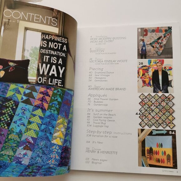 Simply Moderne Magazine Quilt #1 Premier Issue 2015 Crafts Quilting Patterns - Picture 3 of 8